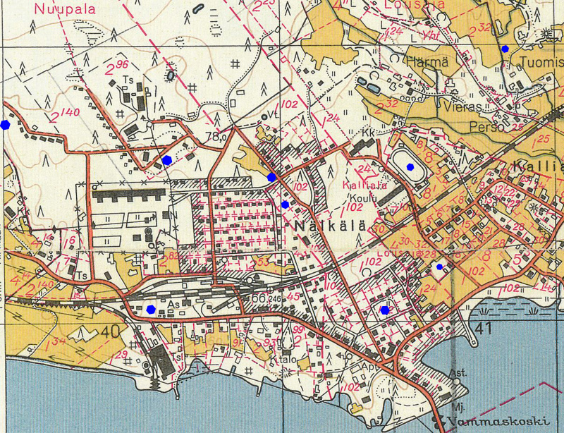 Pohjoispuolen kenttia 50 ja 60 -luvulla!