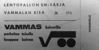 Kisan pääsylippu 1975